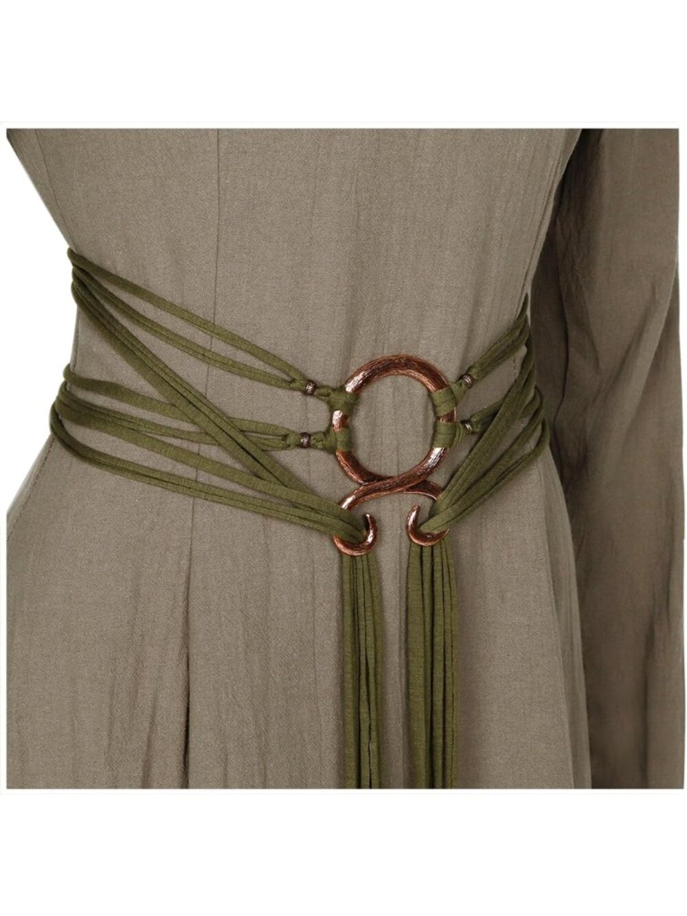 Extra Long Rope Belt for Women | Viking Troll Cross Design | Boho Chic Accessory